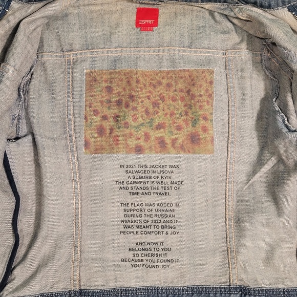 SOLD! Original FJ Ukrainian Flag - Jean Jacket - Picture 5 of 8